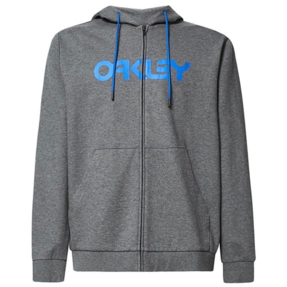 Oakley Teddy Full Zip Hoodie Sweatshirt Men's Athletic Grey New With Tags Small